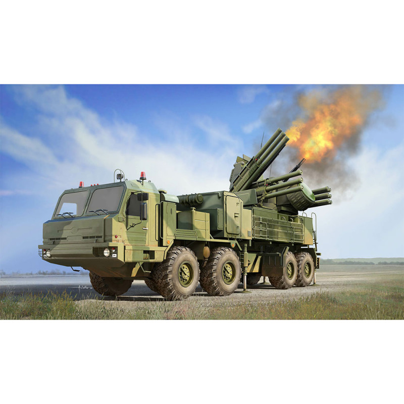 01087P Сборная модель 72V6 of 96k6 Pantsir-S1 SPAAGM BAZ-6909 Trumpeter