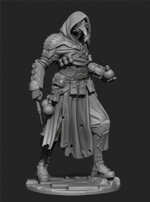 CHM-54144(M). Миры Фэнтези: Человек без имени. 54 мм. Материал – белый металл