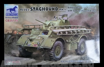 CB35115 T17E1 STAGHOUND MK.I Armored Car?Late Production?with 12 Feet Assault Bridge Bronco Models