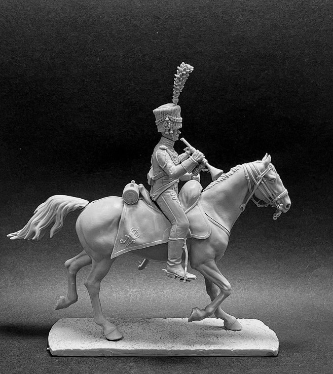 CHM-54364. Трубач Гвардейских шеволежер-лансеров, Вестфалия 1808-13 гг. 54 мм. Материал - смола. Citadel