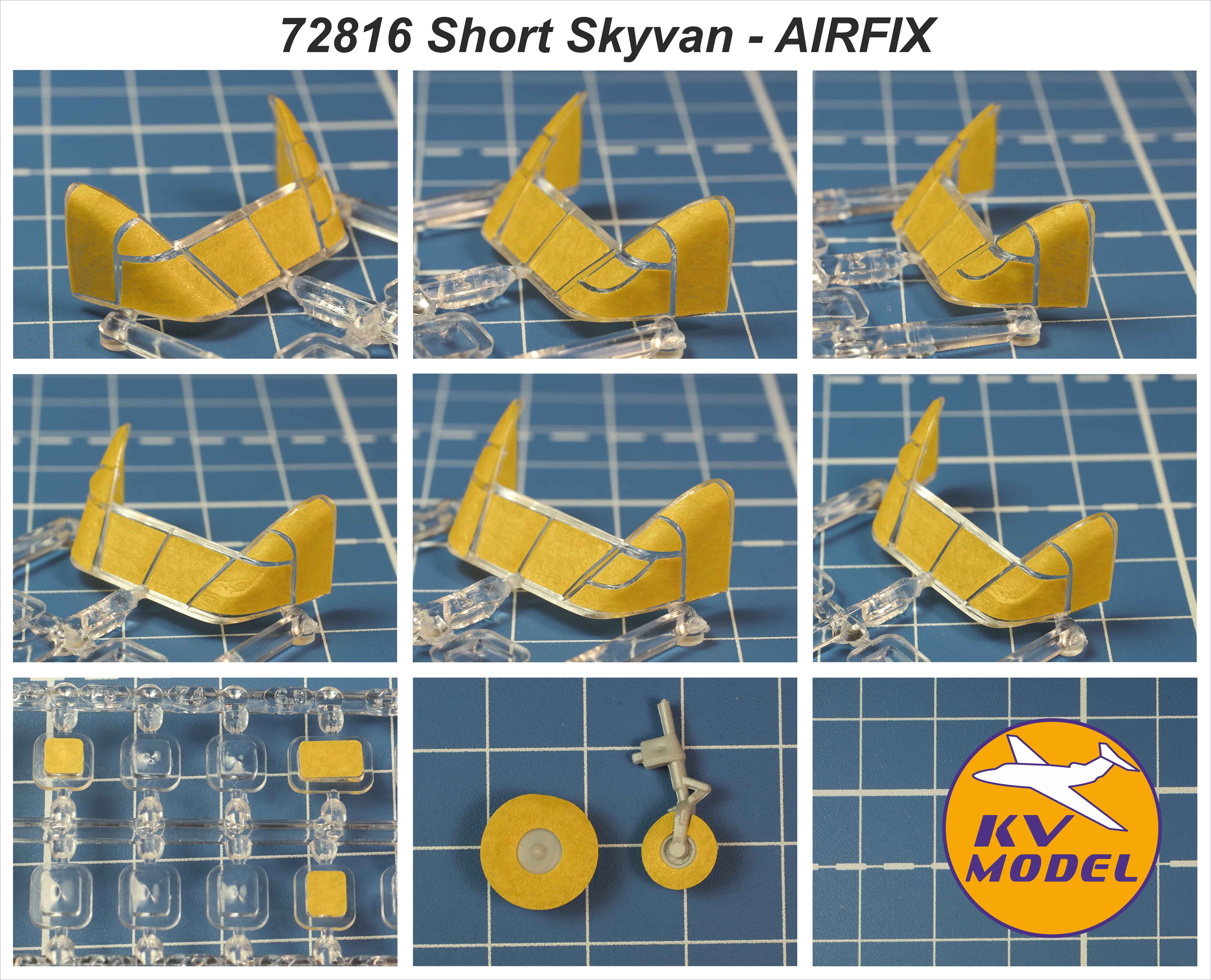 72816KV Окрасочная маска Short Skyvan (AIRFIX #04018-3, #A04018) + маски на диски и колеса