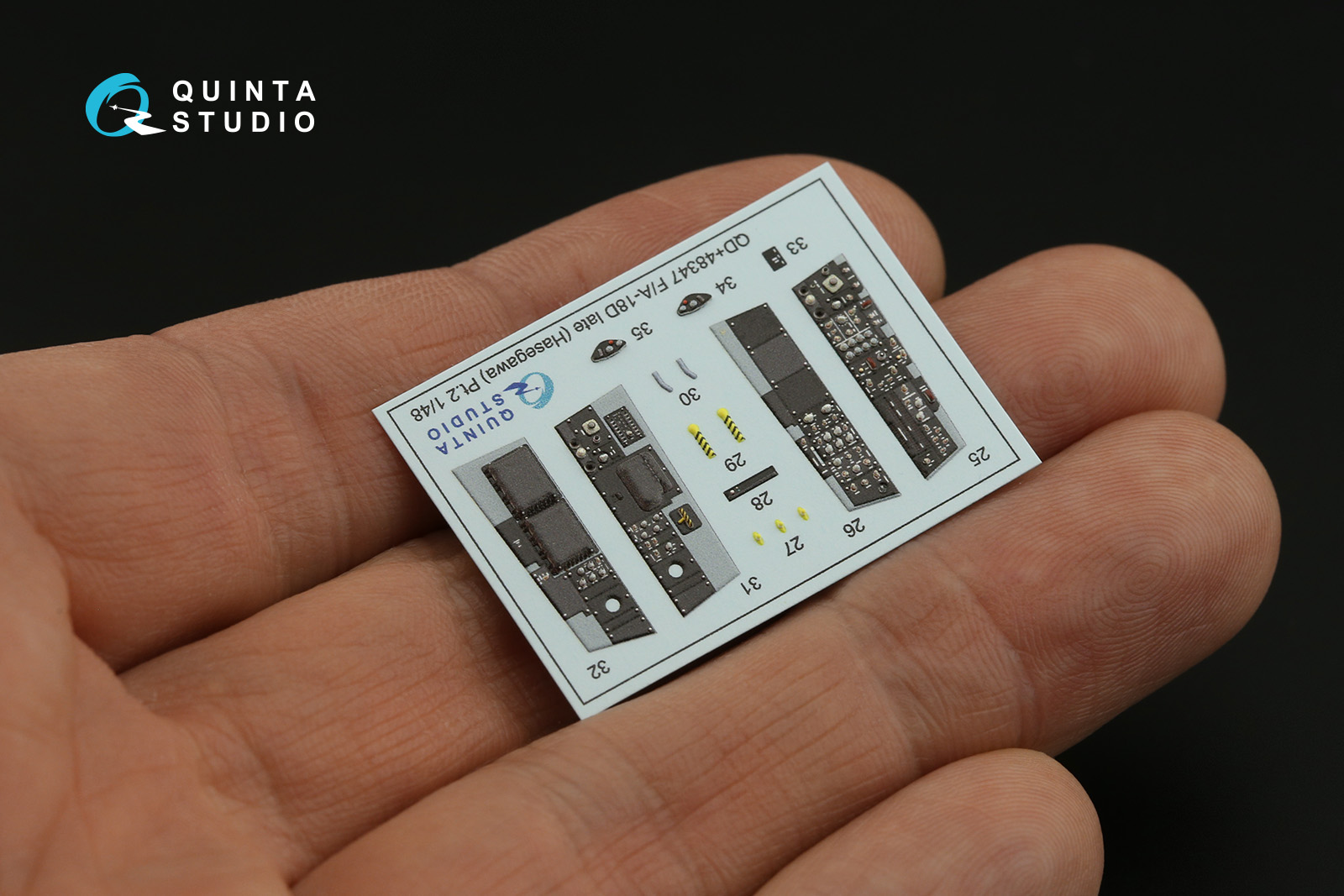 QDS+48347 3D Декаль интерьера кабины FA-18D поздний (Hasegawa) (с 3D-печатными деталями) (Малая версия)