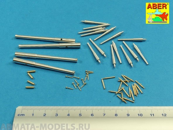 ABR-1:200-L-07  Дополнения для  Armament for japaneese battleship MIKASA 305mm x4, 152mm x14, 76mm x20, 37mm x12 для  1/200
