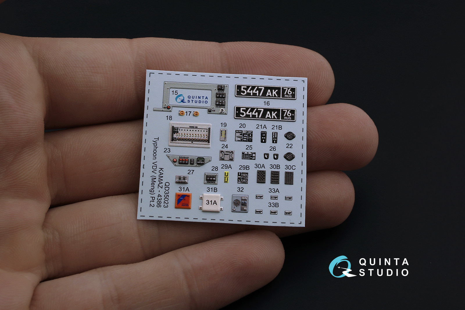 QD35023 3D Декаль интерьера кабины для семейства К-4386 Тайфун-ВДВ (для модели MENG)