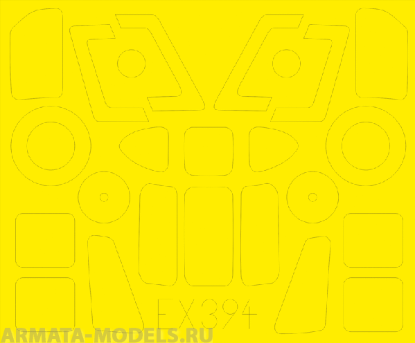 EX394ED  Окрасочная маска H-34 for Gallery 1/48