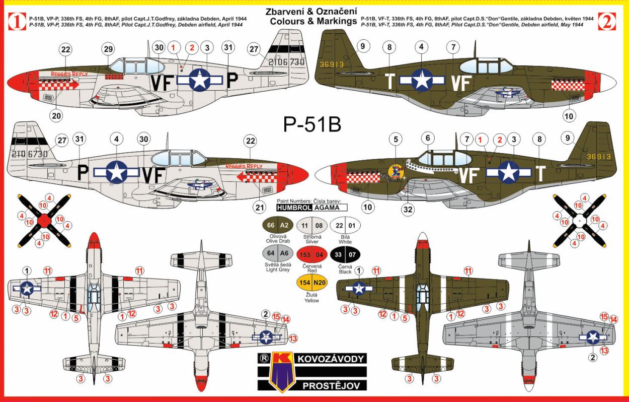 KPM0029 P-51 В Mustag KP Models
