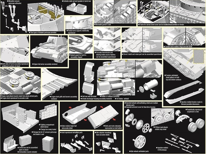 6982Д Сборная модель Немецкая САУ Pz.Sfl.IVb 10.5cm le.FH.18/1 Sd.Kfz.165/1 Ausf.A Dragon