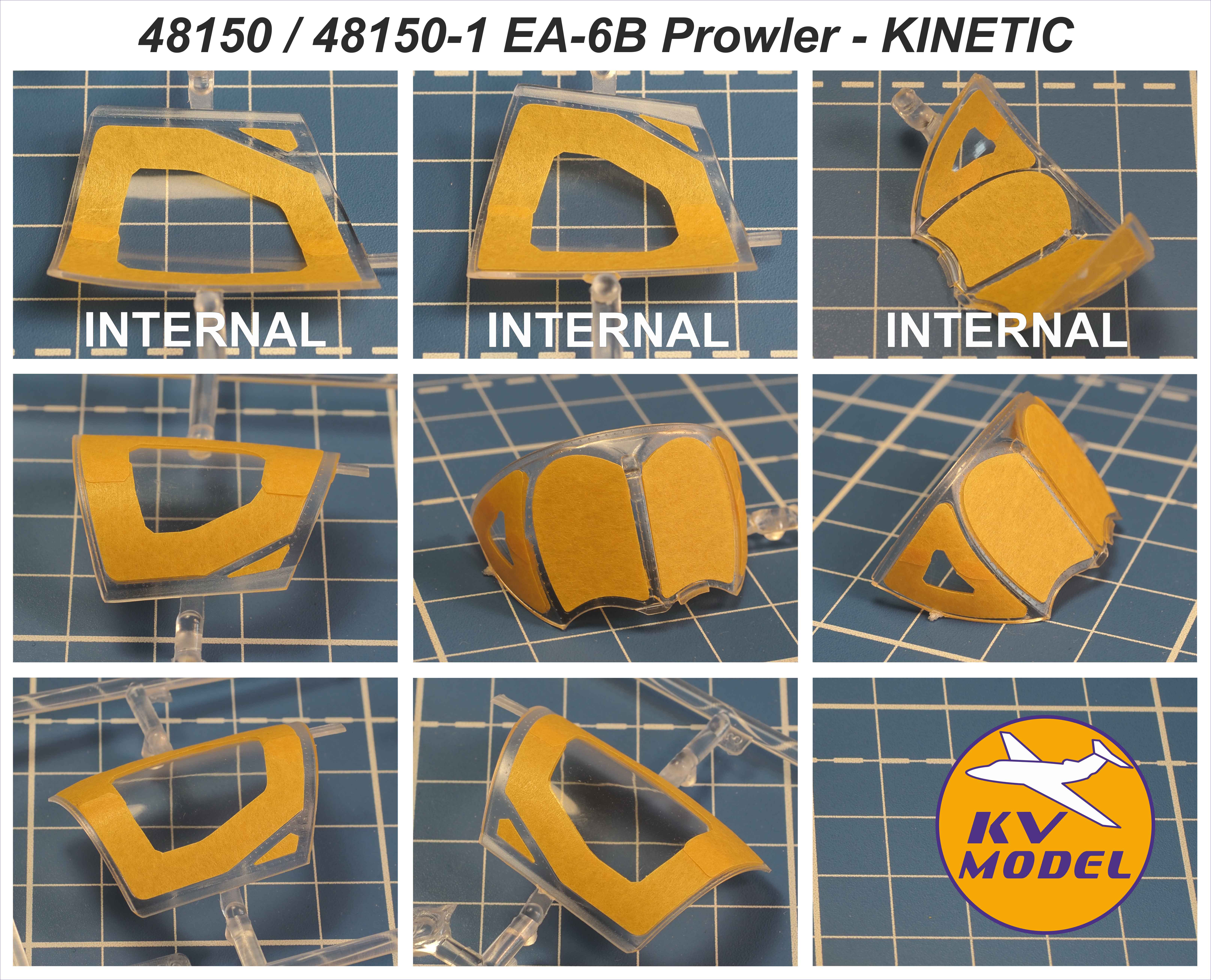 48150KV Окрасочная маска EA-6B Prowler (ITALERI #2698 / KINETIC #K48022, #K48044, #48075, #K48112) + маски на диски и колеса