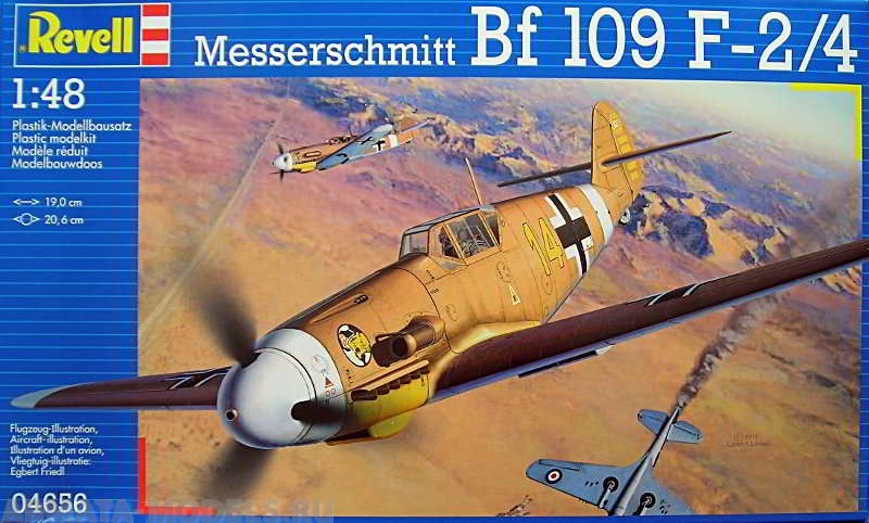 04656 Самолет Истребитель Messerschmitt Bf109 F-2/4, немецкий Revell