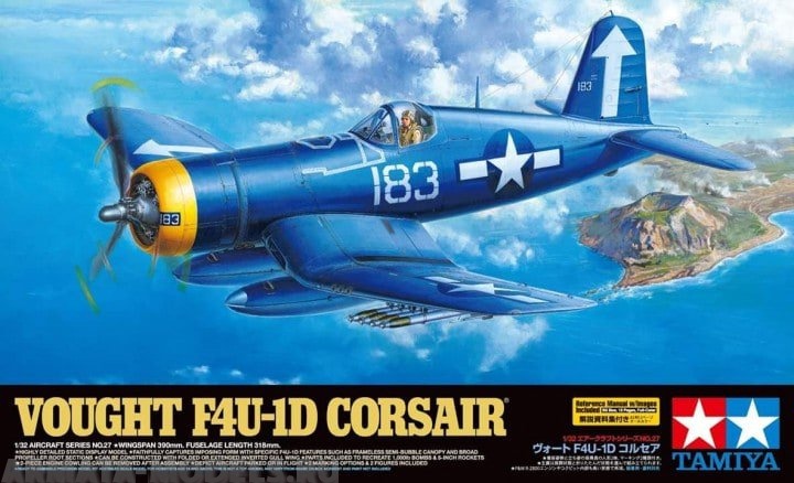 60327T  Vought F4U-1D Corsair с набором фототравления, и подставкой Tamiya