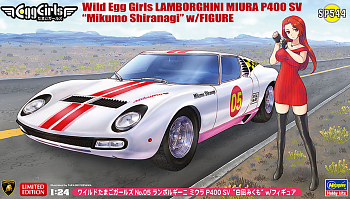52344-Автомобиль с фигуркой Wild Egg Girls LAMBORGHINI MIURA P400 SV  “Mikumo Shiranagi” w/FIGURE