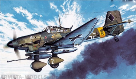 12450 Самолет  JU-87G STUKA TANK BUSTER  Academy