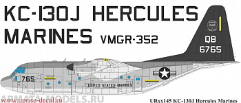 UR144145 Декали для KC-130J Hercules Marines with stencils