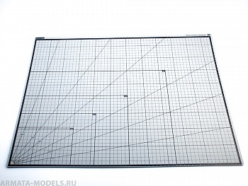 100115RK Коврик для резки А2, 5 слоев, серый черный