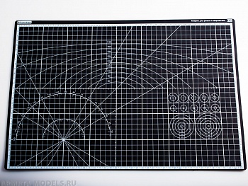 100116RK Коврик для резки А3, 3 слоя, серый черный
