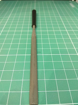 AMT021 Надфиль ромбический, мелкозернистый 160мм №2 с ручкой