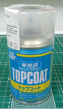 B-502 Лак полуматовый т.м.MR.HOBBY Topcoat Semi-gloss Spray 86мл