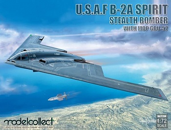 UA72206 NEW USAF B-2A Spirit Stealth Bomber with Mop GBU-57