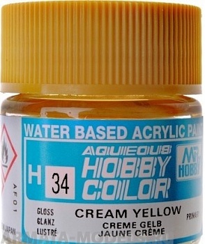 H034 Краска 10мл  CREAM YELLOW